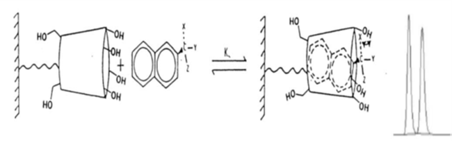 Chiral separation by Incursion complexing and Hydrogen bonding on cyclodextrin phase