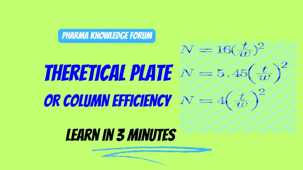 Column Efficiency or Theoretical Plate